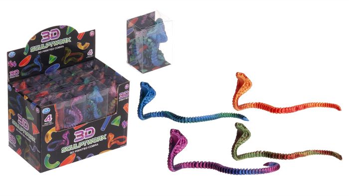 3D PRINTED (Skulptworx) COBRA in PLA 25 cm In espo da 24pz 4ass…x144